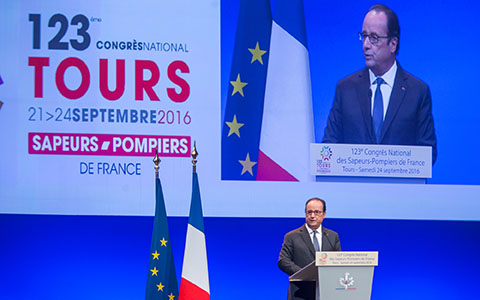 Discours François Hollande - Congrès des sapeurs-pompiers 2016 à Tours