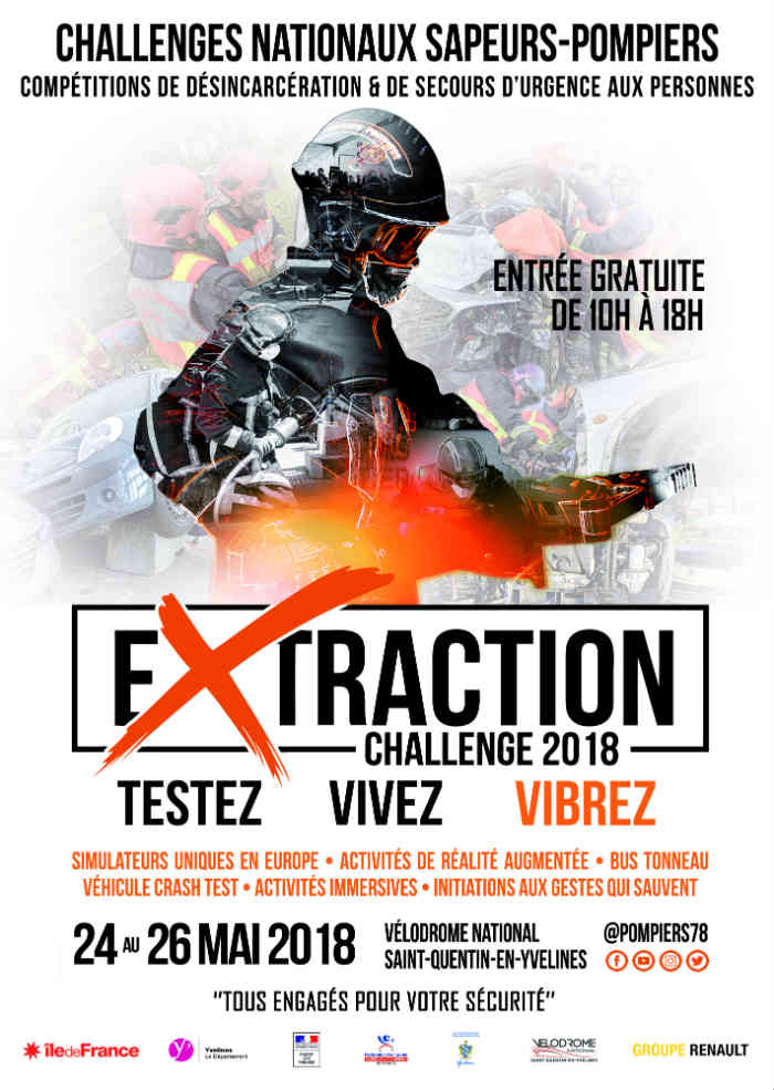 Affiche Challenge national sapeurs-pompiers Extraction 2018