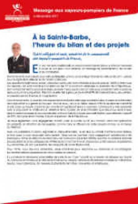 Visuel Message E.Faure - Sainte Barbe 2017